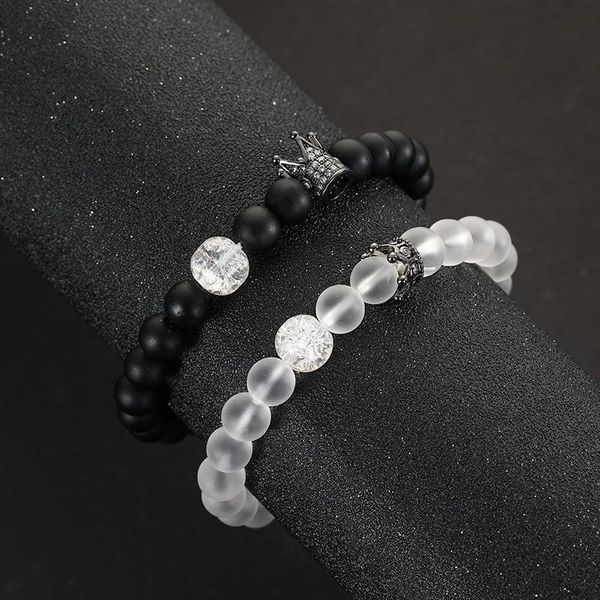 2pcs/set natural stone beads men black bracelet rock hip-hop bead white stones corwn fashion trendy women jewelry charm bracelets, Golden;silver
2pcs/set natural stone beads men black bracelet rock hip-hop bead white stones corwn fashion trendy women jewelry charm bracelets, Golden;silver