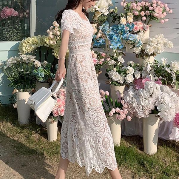 casual dresses summer lace dress women hollow out short sleeve elegant ruffles floral party beach ladies vestido de mujer, Black;gray
casual dresses summer lace dress women hollow out short sleeve elegant ruffles floral party beach ladies vestido de mujer, Black;gray