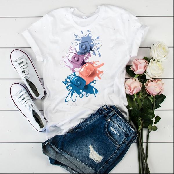 women t shirts 3d paint print color elegant aesthetic 90s clothes shirt ladies graphic female tee clothing, White
women t shirts 3d paint print color elegant aesthetic 90s clothes shirt ladies graphic female tee clothing, White