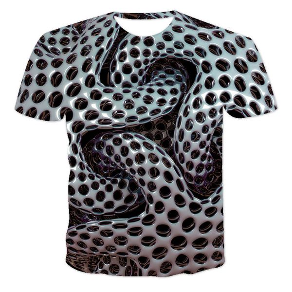 2021 summer new creative men's abstract vertigo 3d printed t-shirt short t 4act, White;black
2021 summer new creative men's abstract vertigo 3d printed t-shirt short t 4act, White;black