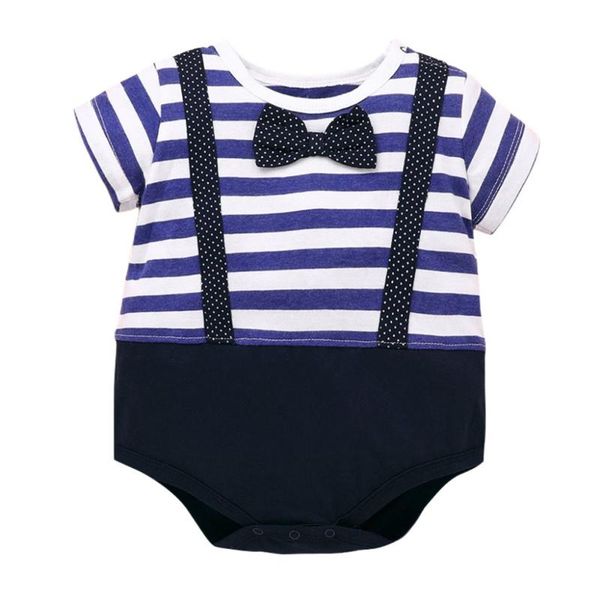 born one piece romper summer infant boys short sleeve stripe bodysuit with bow-tie gentleman clothing outfits 0-12m rompers, Blue
born one piece romper summer infant boys short sleeve stripe bodysuit with bow-tie gentleman clothing outfits 0-12m rompers, Blue