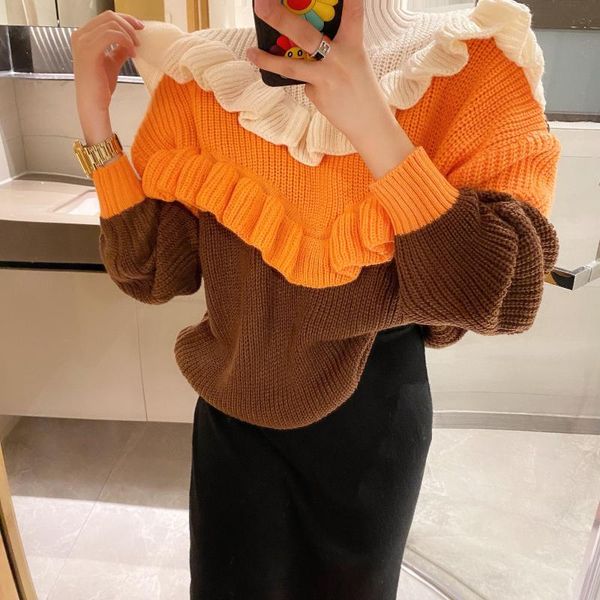 women's sweaters turtleneck striped sweater autumn winter block color knitted jumper casual loose long sleeve pullovers female, White;black
women's sweaters turtleneck striped sweater autumn winter block color knitted jumper casual loose long sleeve pullovers female, White;black