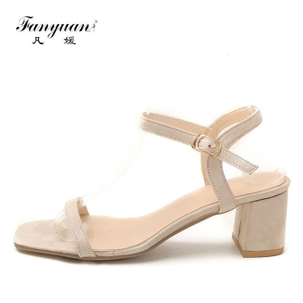 dress shoes fanyuan women classic summer sandals high heels nude line style comfy square heel roman concise sandalias open toe, Black
dress shoes fanyuan women classic summer sandals high heels nude line style comfy square heel roman concise sandalias open toe, Black