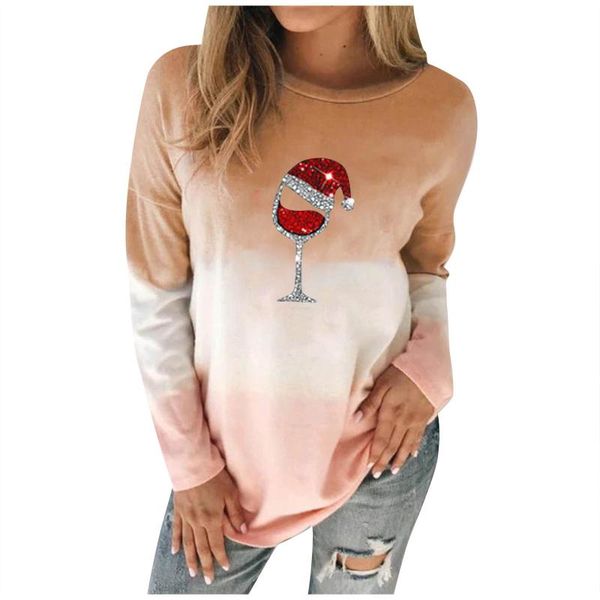 women's t-shirt women plus size christmas print long sleeve sweatshirt dyed pullover fashion comfortable autumn camisas de mujer, White
women's t-shirt women plus size christmas print long sleeve sweatshirt dyed pullover fashion comfortable autumn camisas de mujer, White