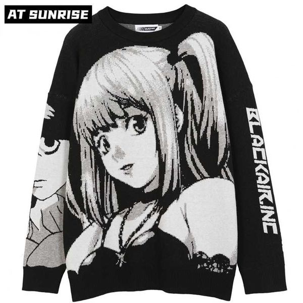 mens hip hop streetwear harajuku sweater vintage retro japanese style anime girl knitted sweater autumn cotton pullover 211109, White;black
mens hip hop streetwear harajuku sweater vintage retro japanese style anime girl knitted sweater autumn cotton pullover 211109, White;black