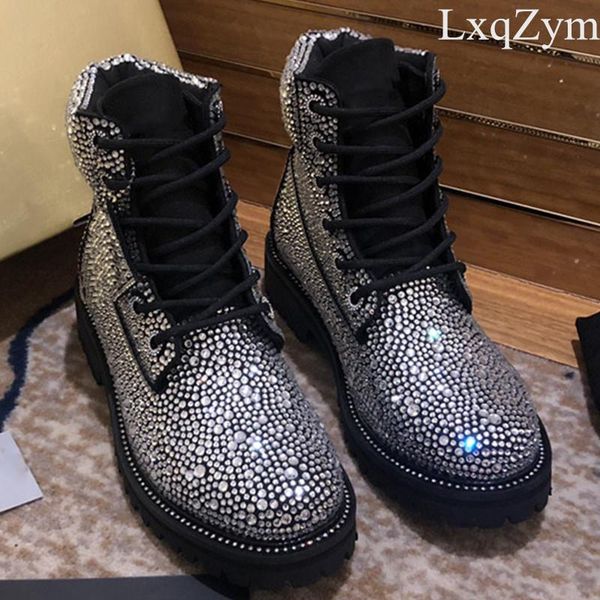 boots winter women luxury diamond inlaid ankle designer lace up bling short fashionable botas mujer, Black
boots winter women luxury diamond inlaid ankle designer lace up bling short fashionable botas mujer, Black