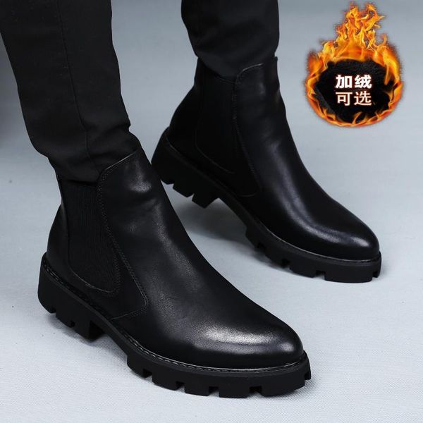 boots charm2021 british thick soled versatile chinese korean fashion high leather shoes men's chelsey, Black
boots charm2021 british thick soled versatile chinese korean fashion high leather shoes men's chelsey, Black