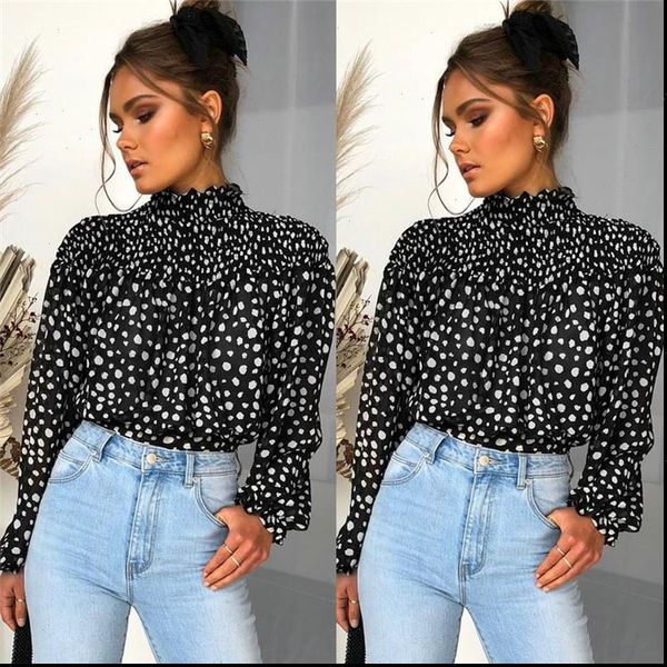 fashion chiffon and women shirts spring sleeve puff ruffles dot pattern, White
fashion chiffon and women shirts spring sleeve puff ruffles dot pattern, White