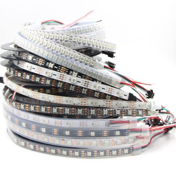 strips ws2812b led strip individually addressable ws2812 rgb dc5v smart light tape black/white pcb ip30/65/67
strips ws2812b led strip individually addressable ws2812 rgb dc5v smart light tape black/white pcb ip30/65/67