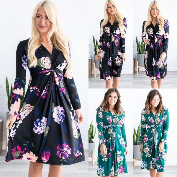 casual dresses autumn/winter women dress plus size floral print sashes knee-length long sleeve v-neck female fashion 2021, Black;gray
casual dresses autumn/winter women dress plus size floral print sashes knee-length long sleeve v-neck female fashion 2021, Black;gray