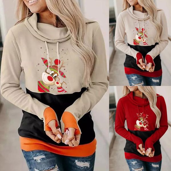 fashion long sleeve hoodies christmas reindeer elk printted pullover hoody for woman jumper sport hoodie women's & sweatshirts, Black
fashion long sleeve hoodies christmas reindeer elk printted pullover hoody for woman jumper sport hoodie women's & sweatshirts, Black
