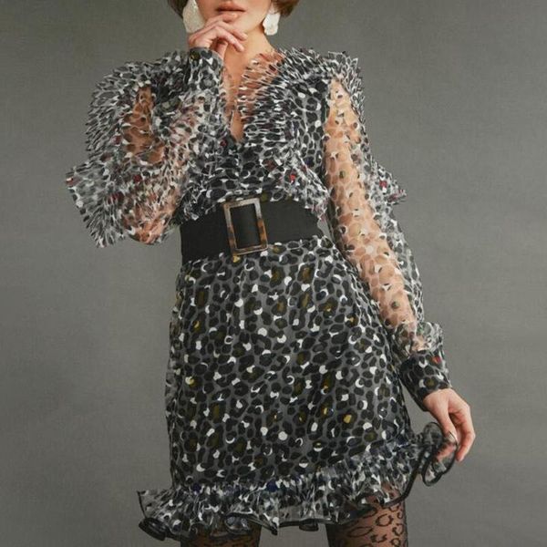 autumn winter women dresses v-neck leopard style fashion celebrity evening party elegant dress casual, Black;gray
autumn winter women dresses v-neck leopard style fashion celebrity evening party elegant dress casual, Black;gray