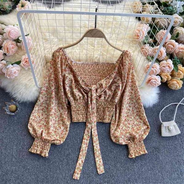 spring blouse women wear square collar leaking clavicle blusa bubble sleeve slim short chiffon shirt c426 210507, White
spring blouse women wear square collar leaking clavicle blusa bubble sleeve slim short chiffon shirt c426 210507, White
