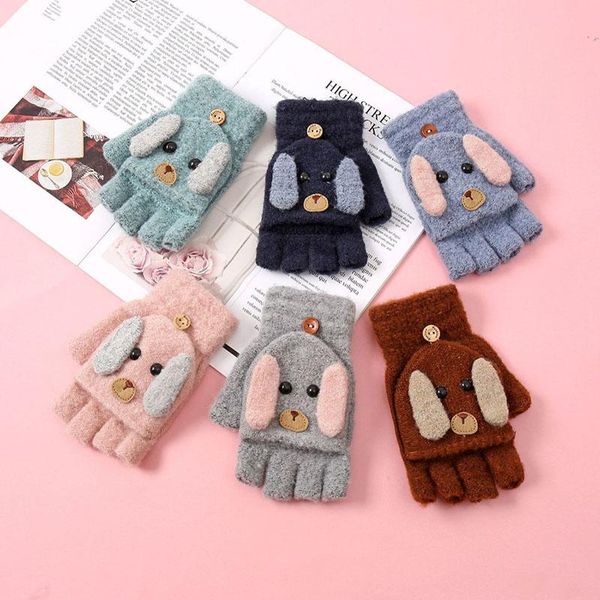 five fingers gloves winter ladies and men knitted flip half finger touch screen cute warm plus cartoon dog, Blue;gray
five fingers gloves winter ladies and men knitted flip half finger touch screen cute warm plus cartoon dog, Blue;gray