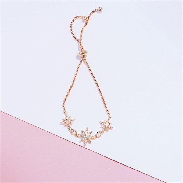 link, chain korean version of the wild eight-pointed star bracelet female simple ins design zircon lucky adjustable, Black
link, chain korean version of the wild eight-pointed star bracelet female simple ins design zircon lucky adjustable, Black