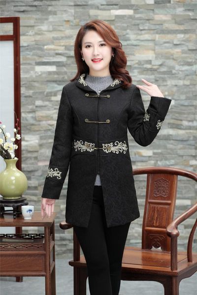women's jackets shanghai story chinese style black cotton long jacket embroider coat flowers size m--4xl 2255-2, Black;brown
women's jackets shanghai story chinese style black cotton long jacket embroider coat flowers size m--4xl 2255-2, Black;brown