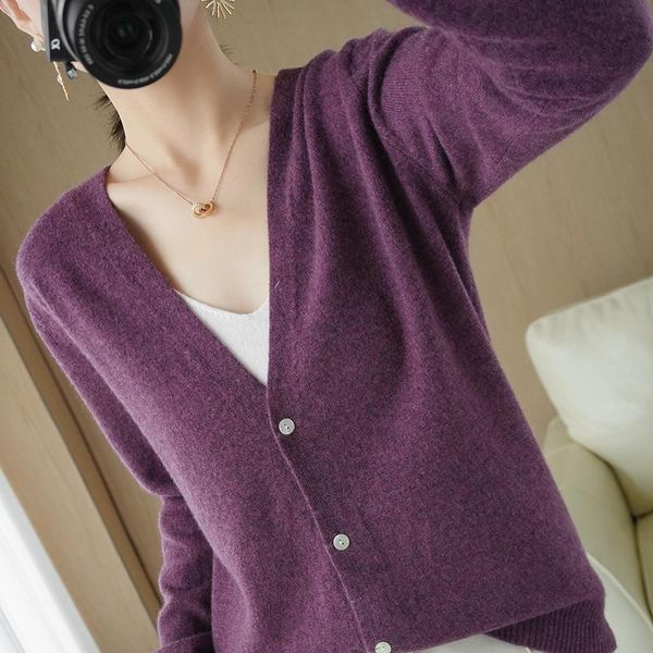 women's knits & tees 2021 spring autumn v-neck 100%pure wool cardigan women' casual wild cashmere sweater loose jacket knitted sho, White
women's knits & tees 2021 spring autumn v-neck 100%pure wool cardigan women' casual wild cashmere sweater loose jacket knitted sho, White