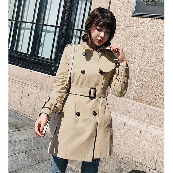 women's trench coats 2021 spring autumn women windbreaker female korean solid double-breasted coat fashion clothing d011, Tan;black
women's trench coats 2021 spring autumn women windbreaker female korean solid double-breasted coat fashion clothing d011, Tan;black