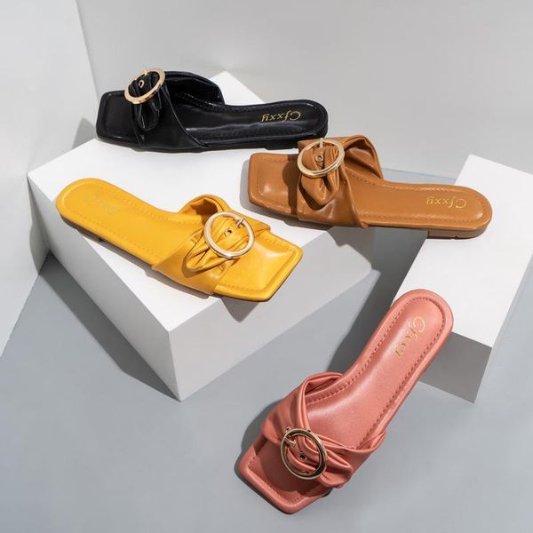 women slippers fashion buckle decoration casual outdoor flat female beach shoes flip flops plus 42, Black
women slippers fashion buckle decoration casual outdoor flat female beach shoes flip flops plus 42, Black