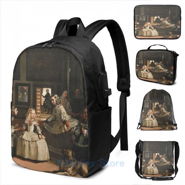 backpack funny graphic print las meninas diego velazquez usb charge men school bags women bag travel laptop
backpack funny graphic print las meninas diego velazquez usb charge men school bags women bag travel laptop