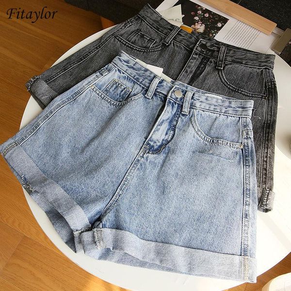 fitaylor 2021 spring summer women wide leg hole blue denim shorts vintage female loose solid color streetwear jeans women's, White;black
fitaylor 2021 spring summer women wide leg hole blue denim shorts vintage female loose solid color streetwear jeans women's, White;black