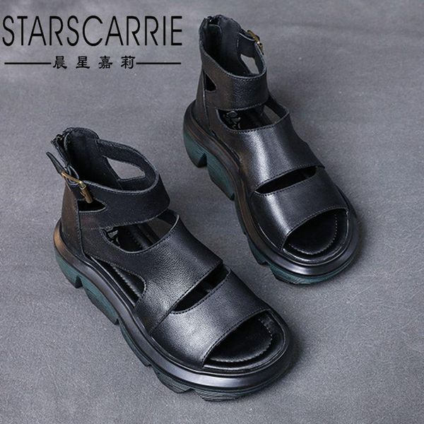 sandals 2021 summer roman style retro women's shoes layer cow leather thick sole slope heel hollow large size, Black
sandals 2021 summer roman style retro women's shoes layer cow leather thick sole slope heel hollow large size, Black