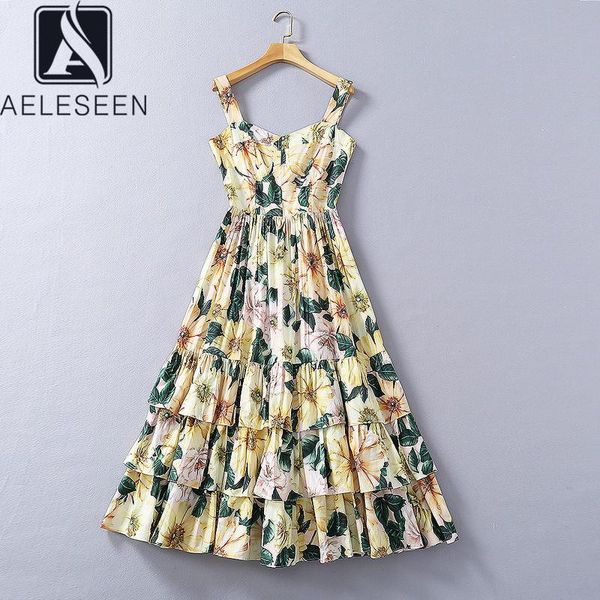 pure cotton dress 2021 summer spaghetti strap yellow flower print cascading ruffles long party holiday casual dresses, Black;gray
pure cotton dress 2021 summer spaghetti strap yellow flower print cascading ruffles long party holiday casual dresses, Black;gray
