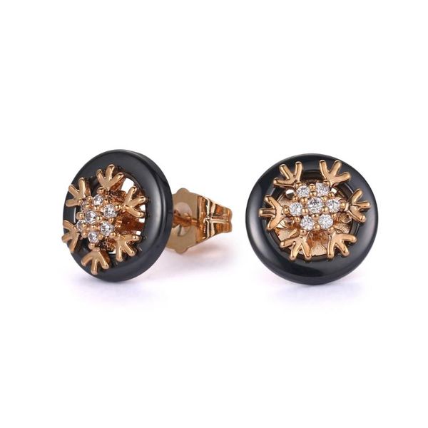 stud simple black&white ceramic earrings hollow round gold plating snowflake unique for women, Golden;silver
stud simple black&white ceramic earrings hollow round gold plating snowflake unique for women, Golden;silver