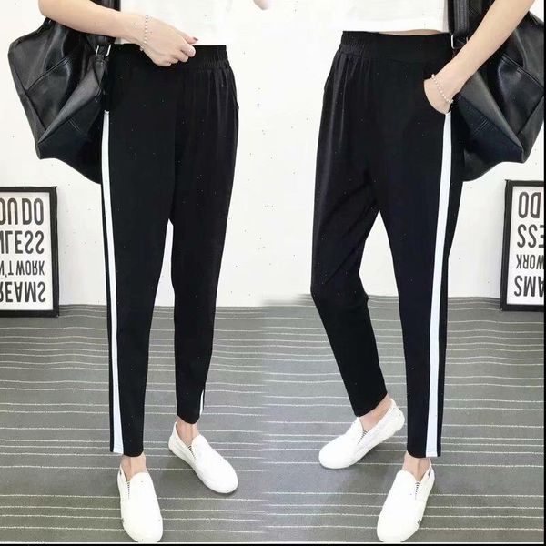spring and summer casual womens capris sweatpants black white striped printed side pant ladies loose trousers joggers sweat pants
spring and summer casual womens capris sweatpants black white striped printed side pant ladies loose trousers joggers sweat pants