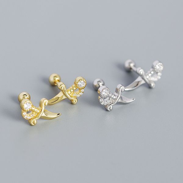 100% 925 sterling silver small stud earring for women white cz zircon geometric earrings ear bone fine jewelry, Golden;silver
100% 925 sterling silver small stud earring for women white cz zircon geometric earrings ear bone fine jewelry, Golden;silver