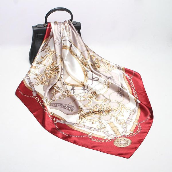 scarves 2021 90x90 gemstone chain multipurpose women silk twill scarf satin square tie hairband ladies foulard femme towel bufanda shawl, Blue;gray
scarves 2021 90x90 gemstone chain multipurpose women silk twill scarf satin square tie hairband ladies foulard femme towel bufanda shawl, Blue;gray