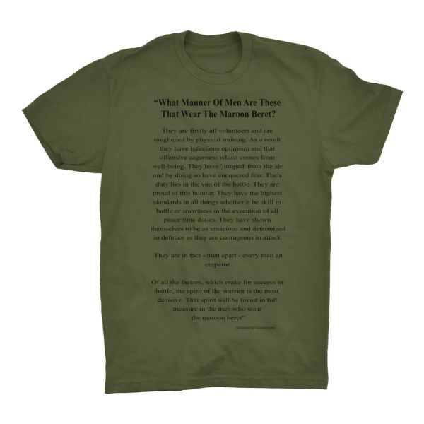 the parachute regiment t shirt what manner of men british army raf spitfire, White;black
the parachute regiment t shirt what manner of men british army raf spitfire, White;black