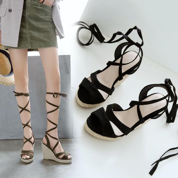 dress shoes roman gladiator bandage sandals women knee high wedge sandalias zapatos de mujer girls summer hollow ankle, Black
dress shoes roman gladiator bandage sandals women knee high wedge sandalias zapatos de mujer girls summer hollow ankle, Black