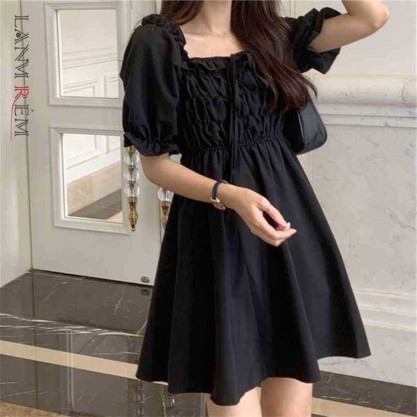 summer cute dress for women square collar short puff sleeve fold large size dresses female fashion korean style 2d1641 210526, Black;gray
summer cute dress for women square collar short puff sleeve fold large size dresses female fashion korean style 2d1641 210526, Black;gray
