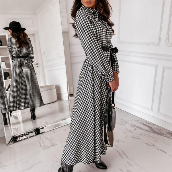 casual dresses women dress ladies autumn winter vintage long with big swing at waist sleeve lapel small plaid printed vestido, Black;gray
casual dresses women dress ladies autumn winter vintage long with big swing at waist sleeve lapel small plaid printed vestido, Black;gray