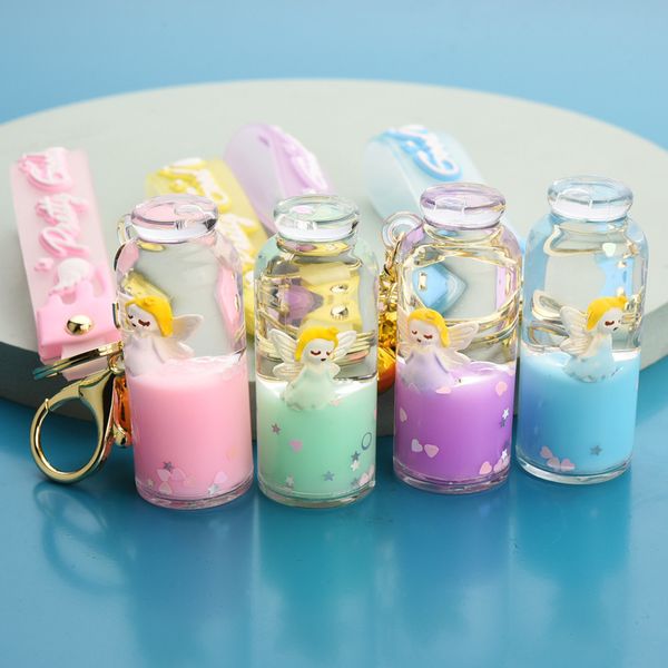 2021 fashion keychain summer new acrylic milk bottle lovely angel oil keychain girl baby accessories, Silver
2021 fashion keychain summer new acrylic milk bottle lovely angel oil keychain girl baby accessories, Silver