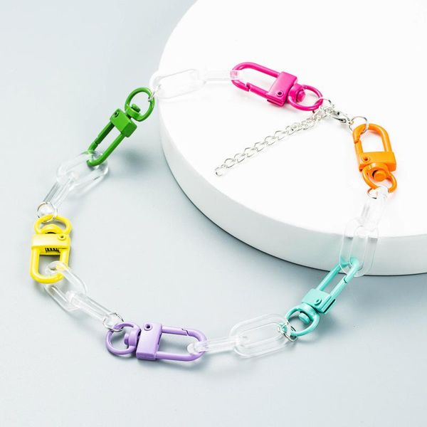 chokers rainbow personality lobster clasp hooks link choker collar necklace for man girls party daily hip hop acrylic clavicle, Golden;silver
chokers rainbow personality lobster clasp hooks link choker collar necklace for man girls party daily hip hop acrylic clavicle, Golden;silver