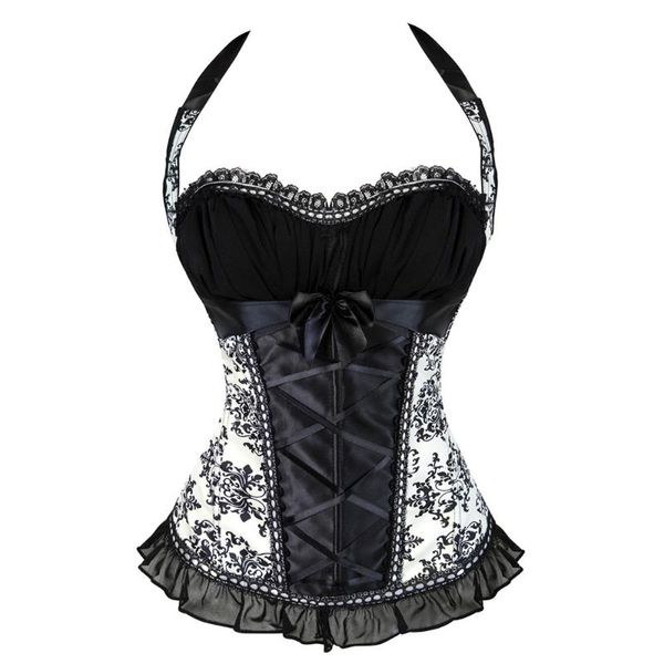 bustiers & corsets women's overbust corset burlesque shows sling floral printed bustier lingerie steampunk lace up bowknot female c, Black;white
bustiers & corsets women's overbust corset burlesque shows sling floral printed bustier lingerie steampunk lace up bowknot female c, Black;white