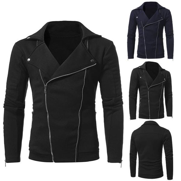 men's jackets double tilted zipper turn-down collar pocket long sleeve slim jacket solid color autumn and winter coat creative, Black;brown
men's jackets double tilted zipper turn-down collar pocket long sleeve slim jacket solid color autumn and winter coat creative, Black;brown