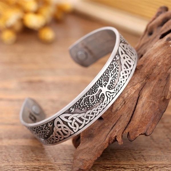 classic vintage tree of life magnetic healthy opening metal bracelet for men daily casual jewelry gifts women bangle, Black
classic vintage tree of life magnetic healthy opening metal bracelet for men daily casual jewelry gifts women bangle, Black