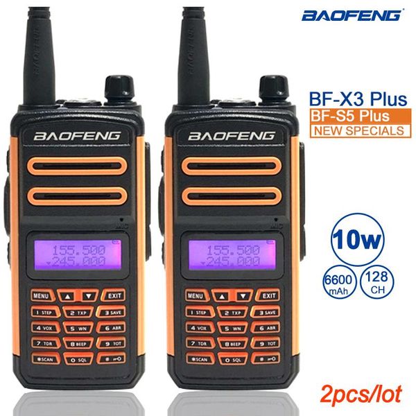 walkie talkie 2pcs baofeng x3 ip67 waterproof s5 plus long distance tri-band ham radios high power talkies handheld hf transceiver
walkie talkie 2pcs baofeng x3 ip67 waterproof s5 plus long distance tri-band ham radios high power talkies handheld hf transceiver