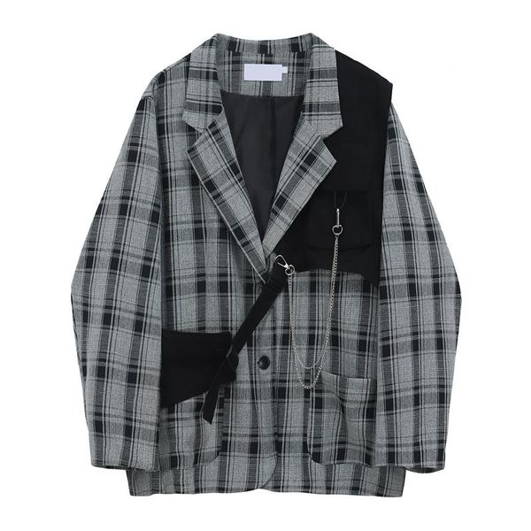 women's suits & blazers 2021 autumn korean vintage plaid women casual oversized female suit jackets streetwear ladies outwear fashion c, White;black
women's suits & blazers 2021 autumn korean vintage plaid women casual oversized female suit jackets streetwear ladies outwear fashion c, White;black