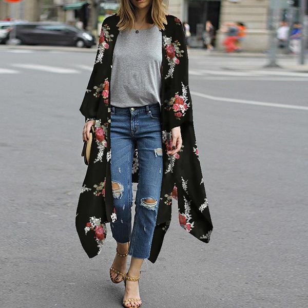 women cottagecore cardigan jacket with veil floral print asymmetrical boho style loose casual beach sun protection 2021 women's swimwea, White;black
women cottagecore cardigan jacket with veil floral print asymmetrical boho style loose casual beach sun protection 2021 women's swimwea, White;black