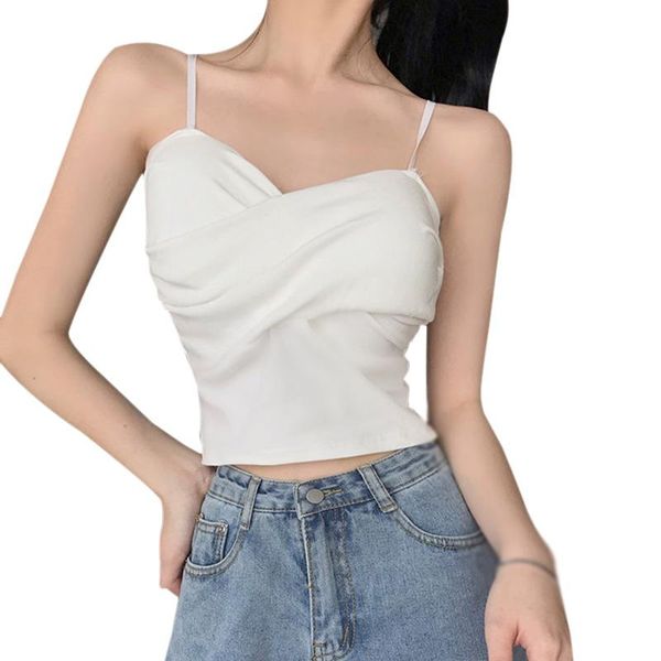 women's tanks & camis summer korean style fashion women tank 2021 cross beautiful back solid color camisole vest, White
women's tanks & camis summer korean style fashion women tank 2021 cross beautiful back solid color camisole vest, White