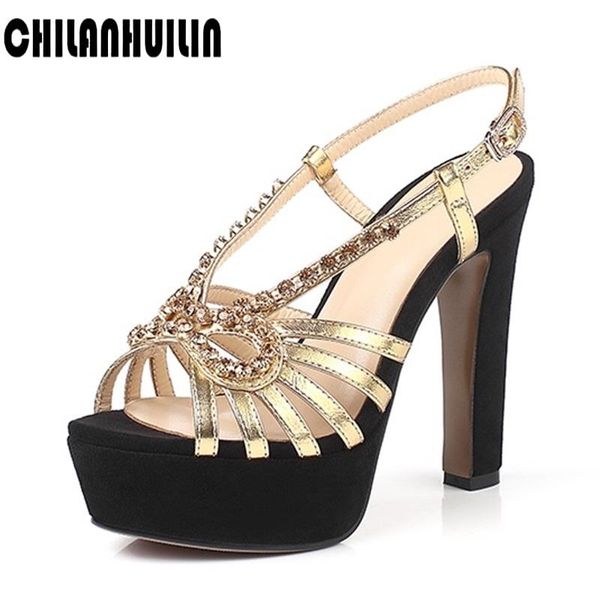 dress shoes crystal sandals super-star chunky high heels women summer woman open toe gold party dance shoe, Black
dress shoes crystal sandals super-star chunky high heels women summer woman open toe gold party dance shoe, Black