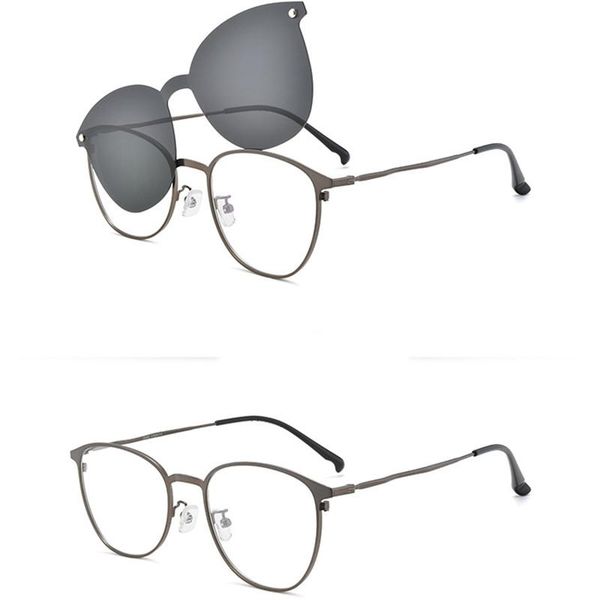fashion sunglasses frames metal spectacle frame polarized clip men's retro eyeglasses women's comfortable and soft myopia eyewear, Black
fashion sunglasses frames metal spectacle frame polarized clip men's retro eyeglasses women's comfortable and soft myopia eyewear, Black