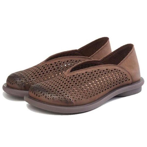 sandals summer woman genuine leather slip on flat toe round shallow cutout comfy soft retro wedge women shoes size 36-44, Black
sandals summer woman genuine leather slip on flat toe round shallow cutout comfy soft retro wedge women shoes size 36-44, Black