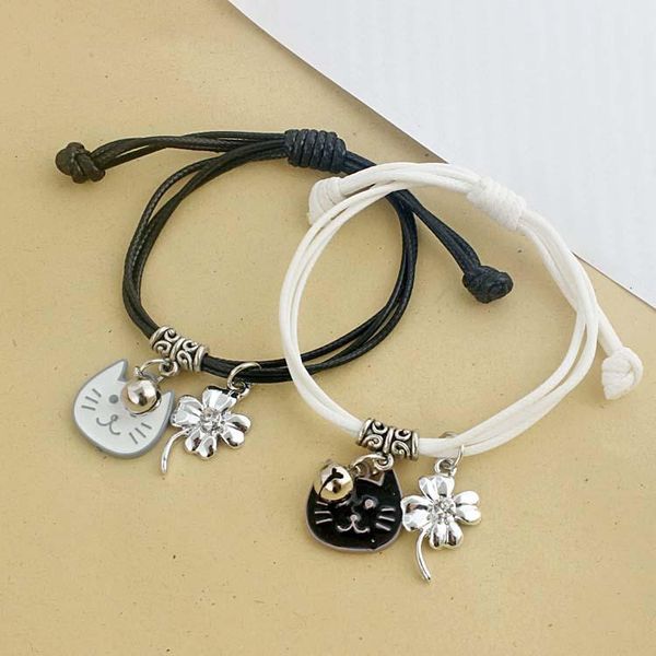 charm bracelets cat bracelet flower adjustable lovers women girls mujer black white handmade jewelry pulseras taki bilezik 2021, Golden;silver
charm bracelets cat bracelet flower adjustable lovers women girls mujer black white handmade jewelry pulseras taki bilezik 2021, Golden;silver