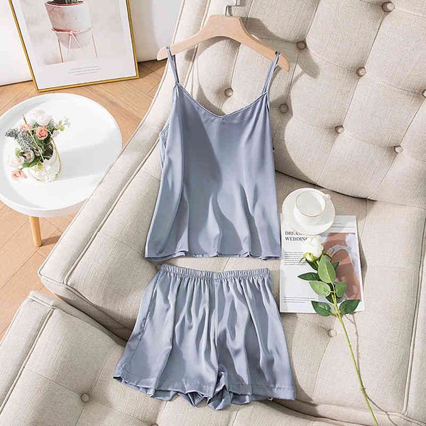 lady satin 2pcs strap shorts sleepwear casual sleep set pajamas silky nightwear intimate lingerie kimono gown soft homewear, Black;red
lady satin 2pcs strap shorts sleepwear casual sleep set pajamas silky nightwear intimate lingerie kimono gown soft homewear, Black;red