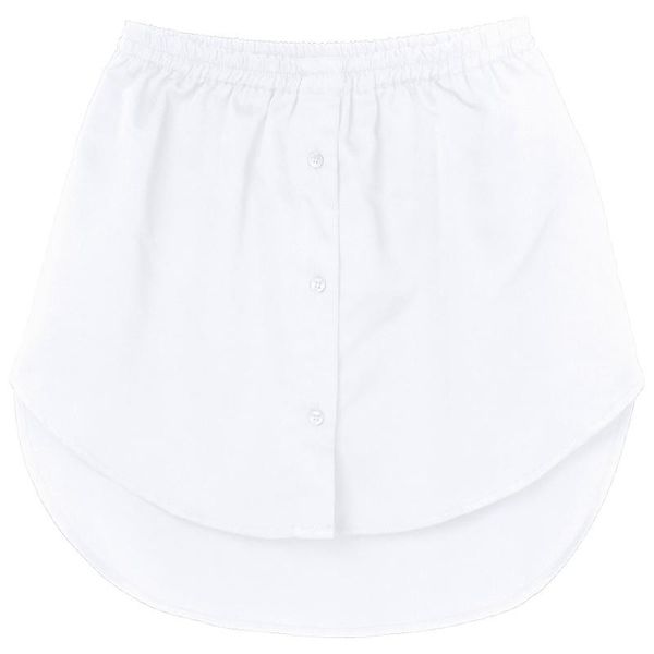 skirts women girls fashion a-line mini skirt casual elastic waistband irregular button detachable white shirts tail blouse hem, Black 
skirts women girls fashion a-line mini skirt casual elastic waistband irregular button detachable white shirts tail blouse hem, Black